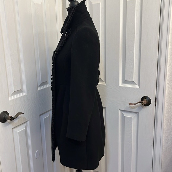 Kate Spade Black Wool Double Breasted Pea Coat size 0 - Picture 6 of 16